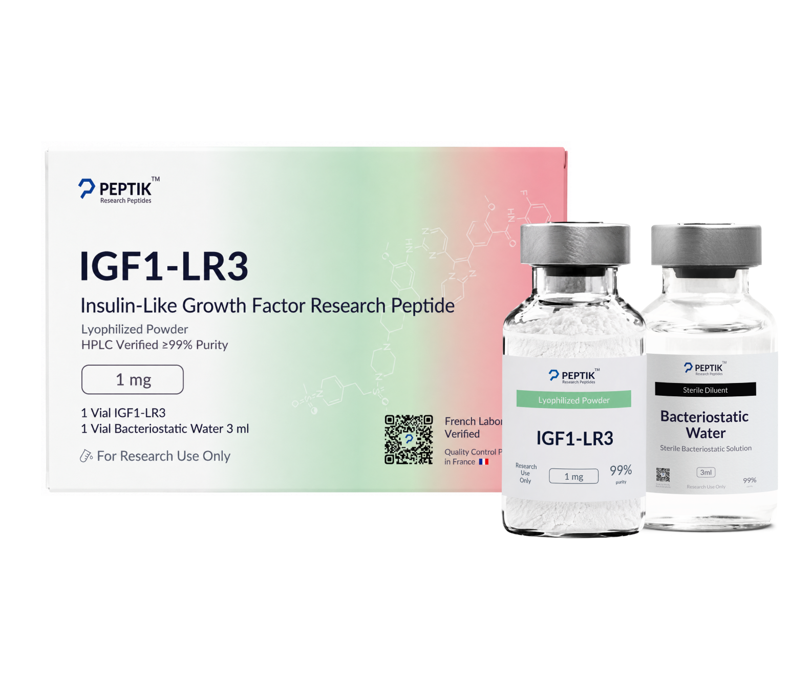 IGF1-LR3 Lyophilized Vial + Sterile Water