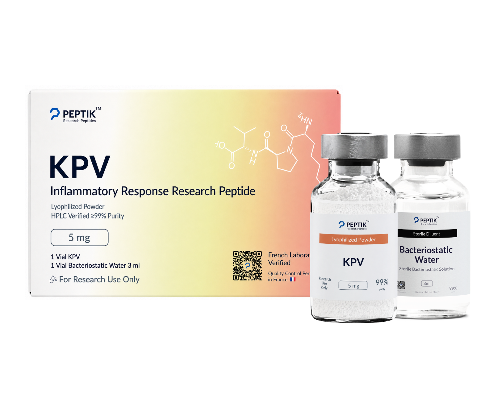 KPV Lyophilized Vial + Sterile Water
