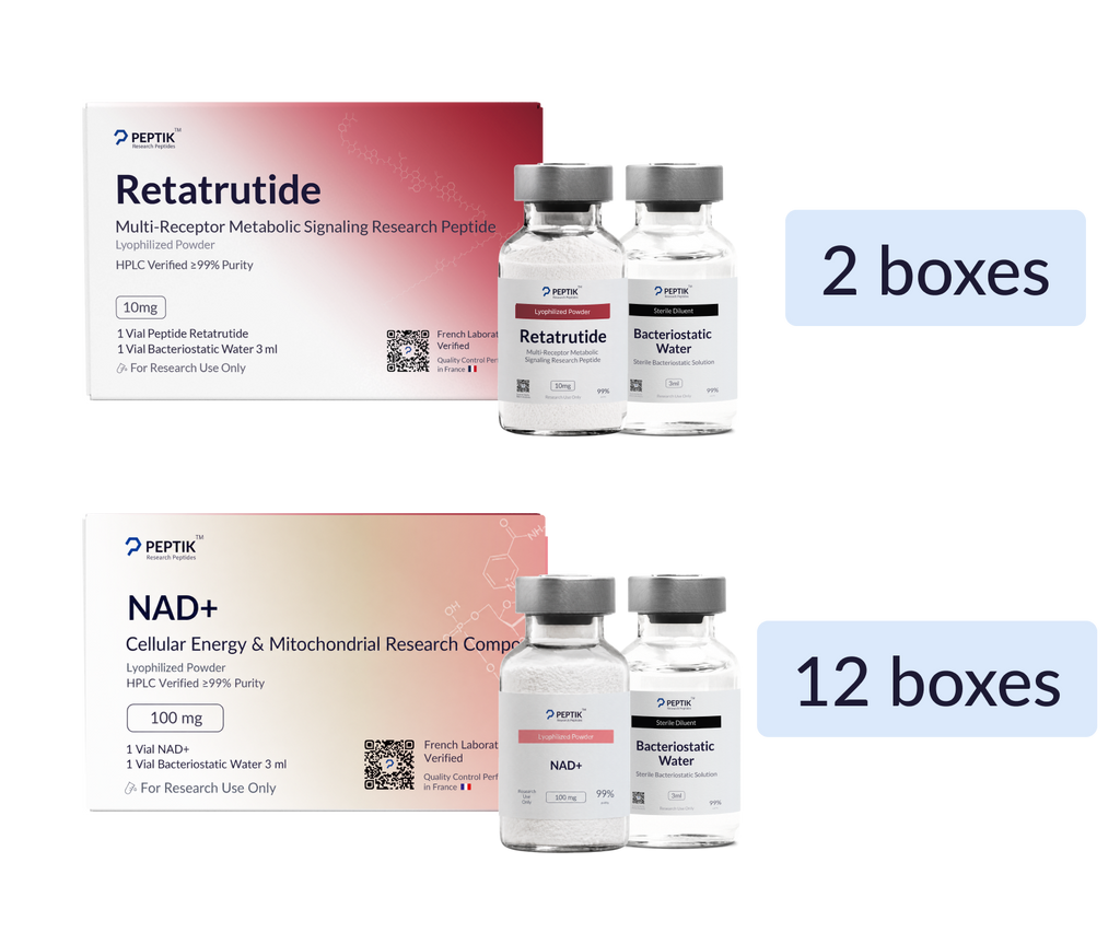 2 Retatrutide + 12 NAD+ Vials