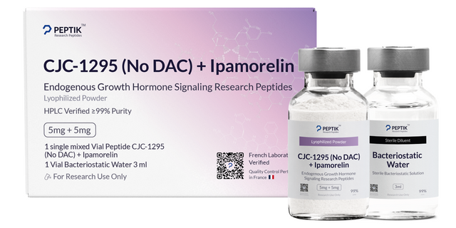 CJC-1295 (NO DAC) + Ipamorelin Lyophilized Vial + Sterile Water