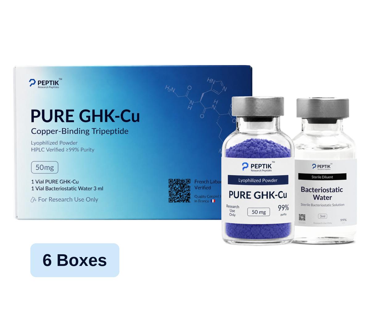 Pure GHK-Cu 50 mg, 6 Boxes