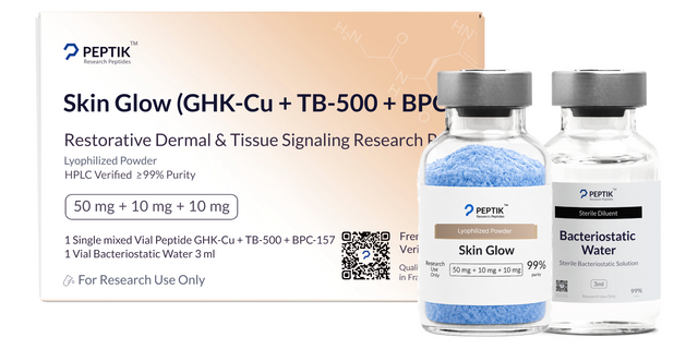 Skin Glow 70 mg
GHK-Cu + TB-500 + BPC-157