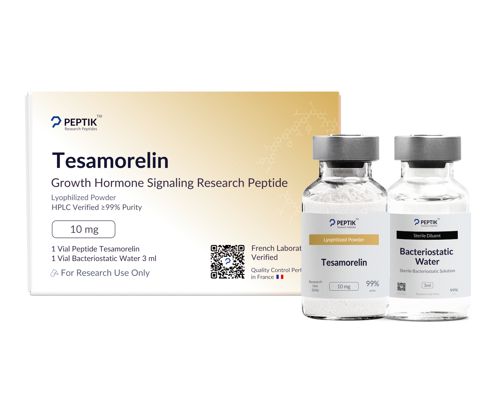 Tesamorelin Lyophilized Vial + Sterile Water